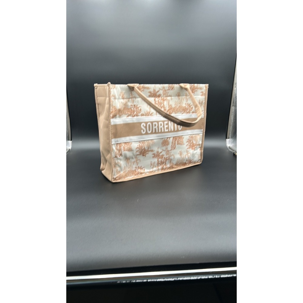 La Divina Sorrento Toile Print Canvas Tote Bag. 00696